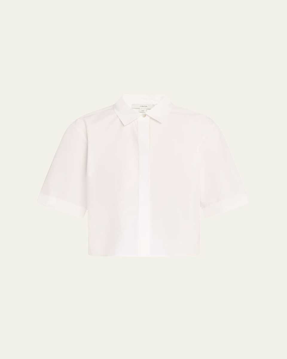 Short-Sleeve Button-Front Shirt